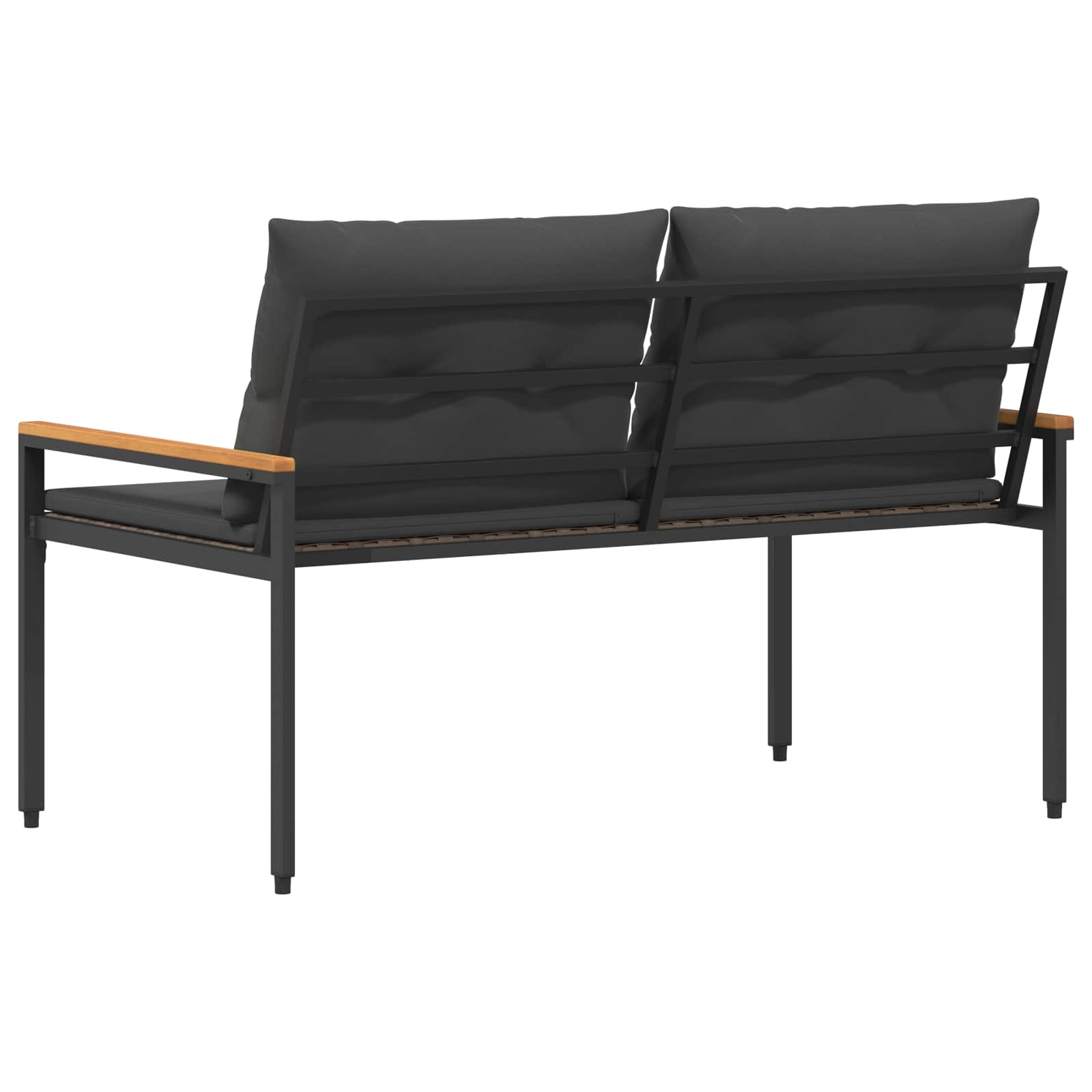 Vanjska klupa 2 -Seater 116 x 67,5 x 72 cm poliratan Tamnosiva