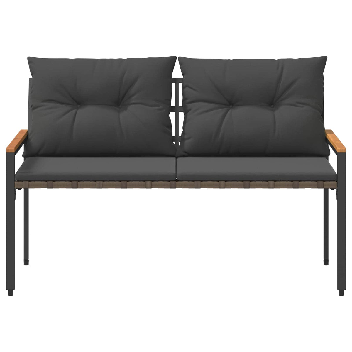 Vanjska klupa 2 -Seater 116 x 67,5 x 72 cm poliratan Tamnosiva
