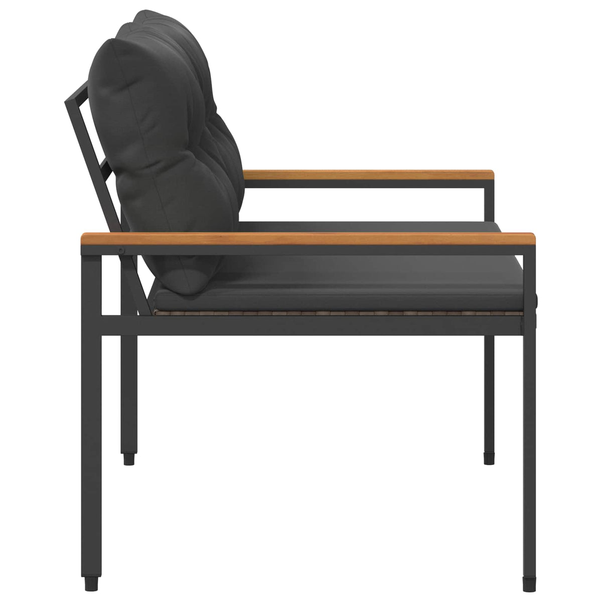 Vanjska klupa 2 -Seater 116 x 67,5 x 72 cm poliratan Tamnosiva