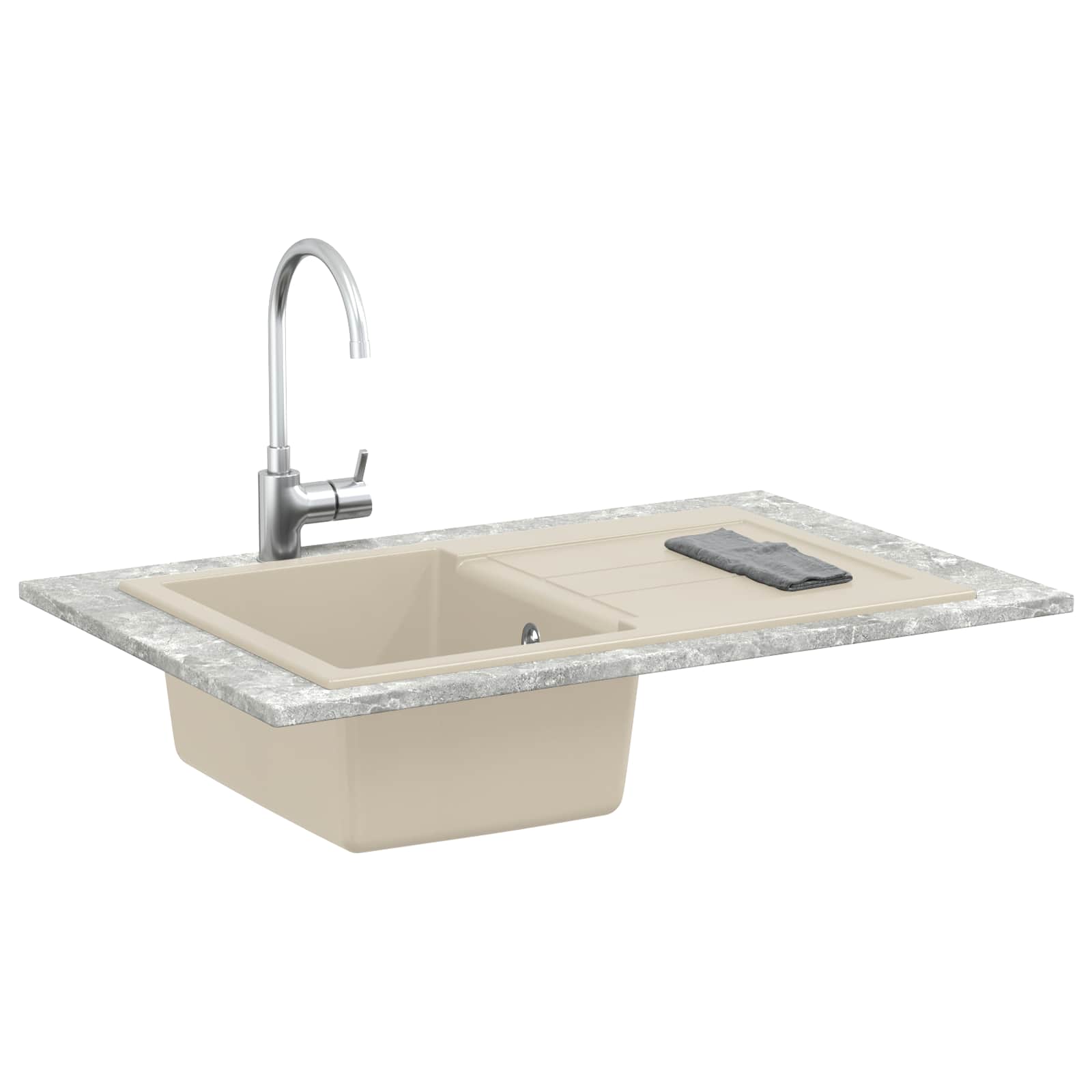 Umivaonik Bež 780 x 500 mm 80% kvarc i 20% smola
