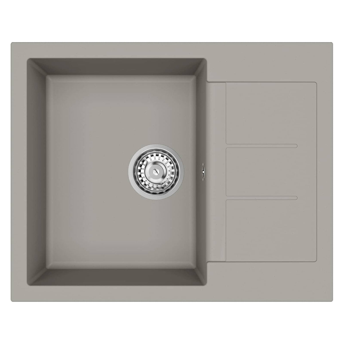 Umivaonik Siva 620 x 500 mm 80% kvarc i 20% smola