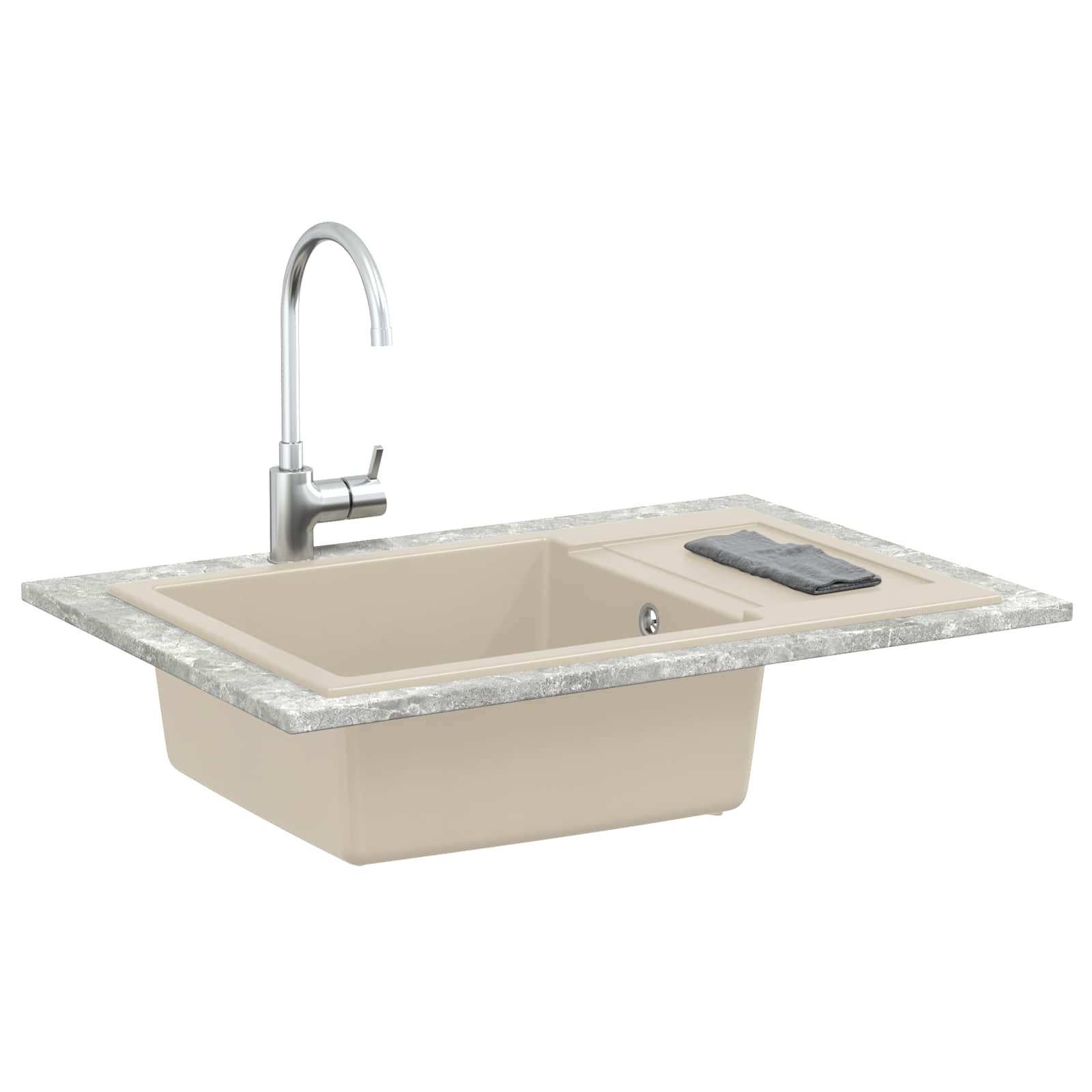 Umivaonik Bež 780 x 500 mm 80% kvarc i 20% smola