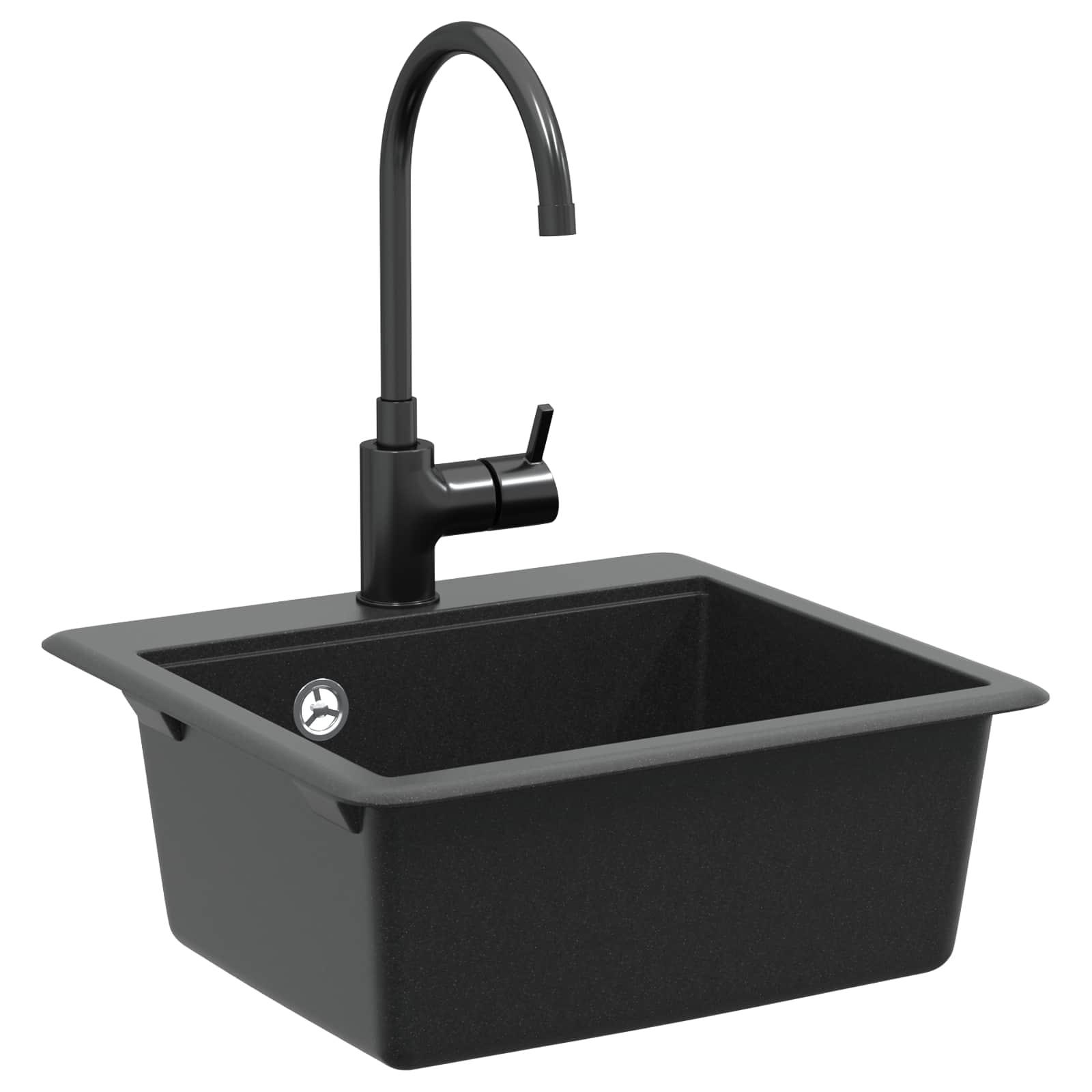 Umivaonik Crna 470 x 440 mm Granit