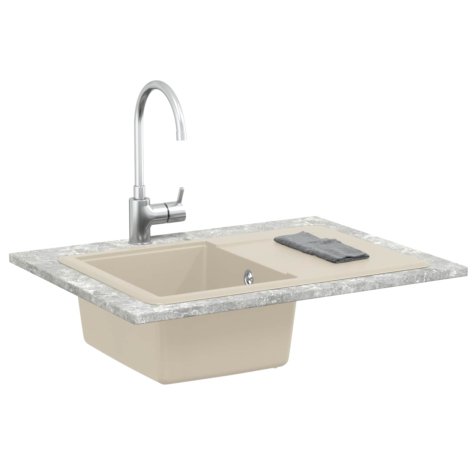 Umivaonik Bež 670 x 460 mm 80% kvarc i 20% smola