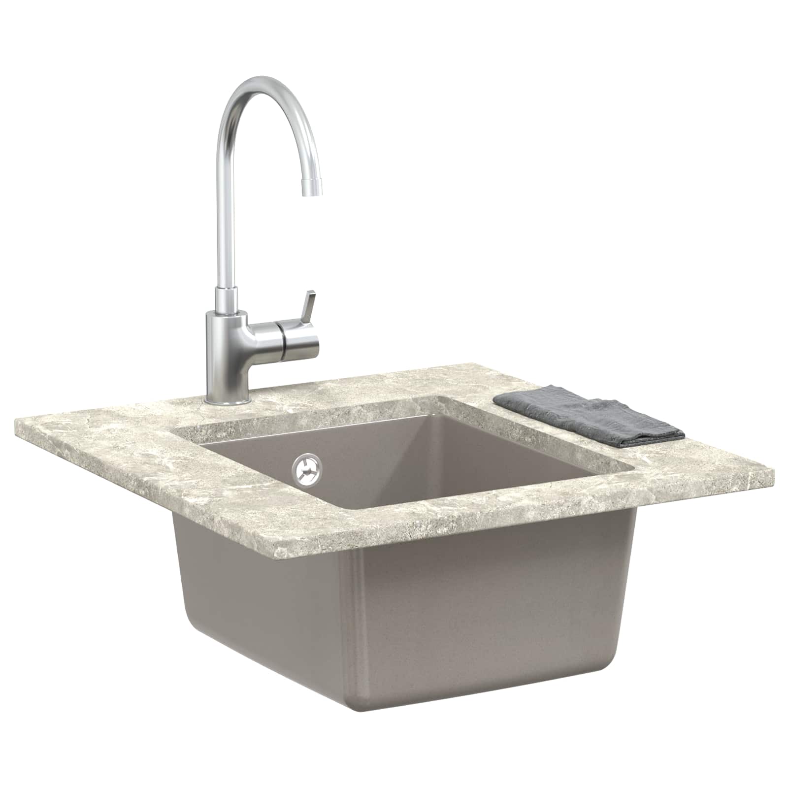 Umivaonik Siva 370 x 460 mm 80% kvarc i 20% smola
