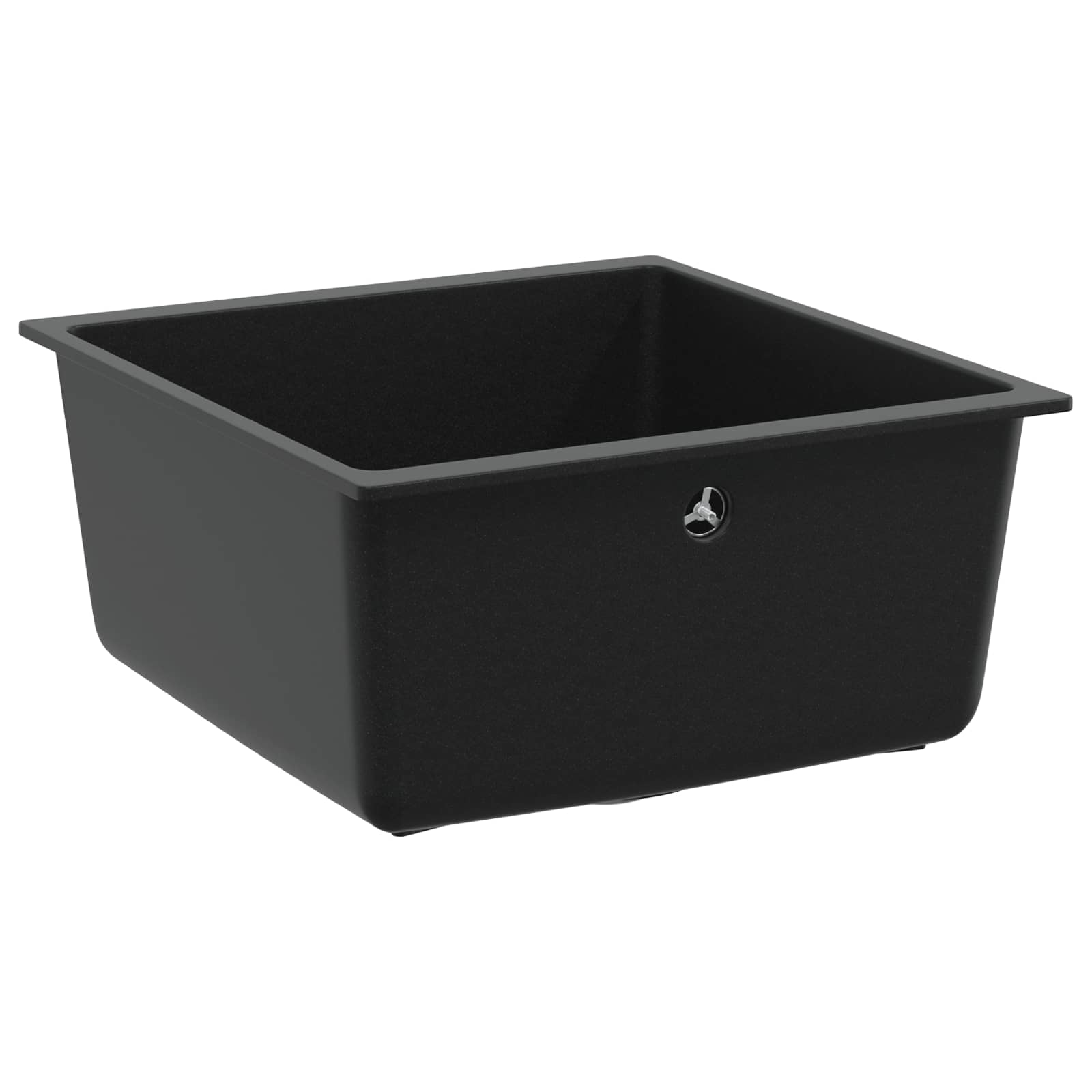 Umivaonik Crna 430 x 460 mm 80% kvarc i 20% smola
