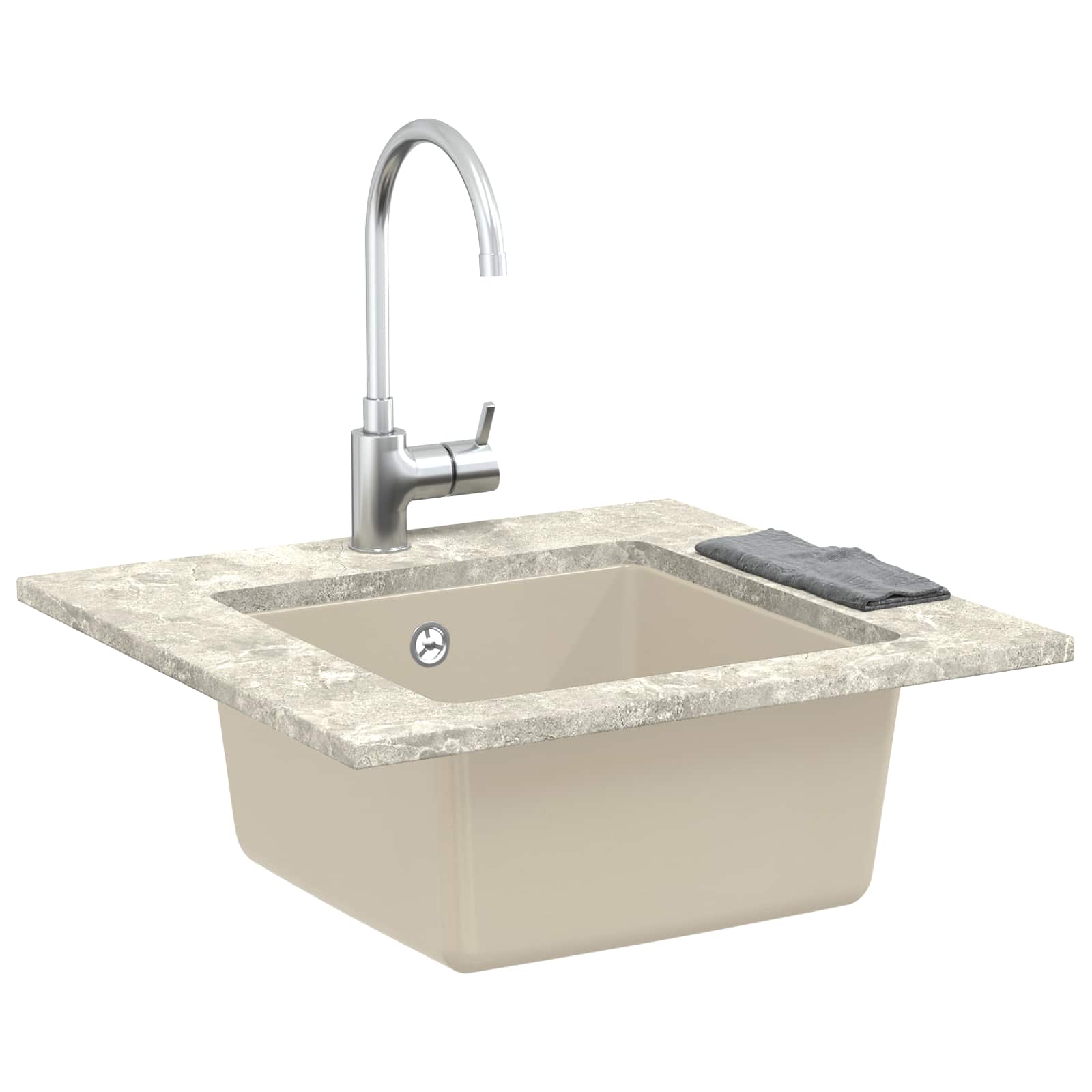 Umivaonik Bež 430 x 460 mm 80% kvarc i 20% smola