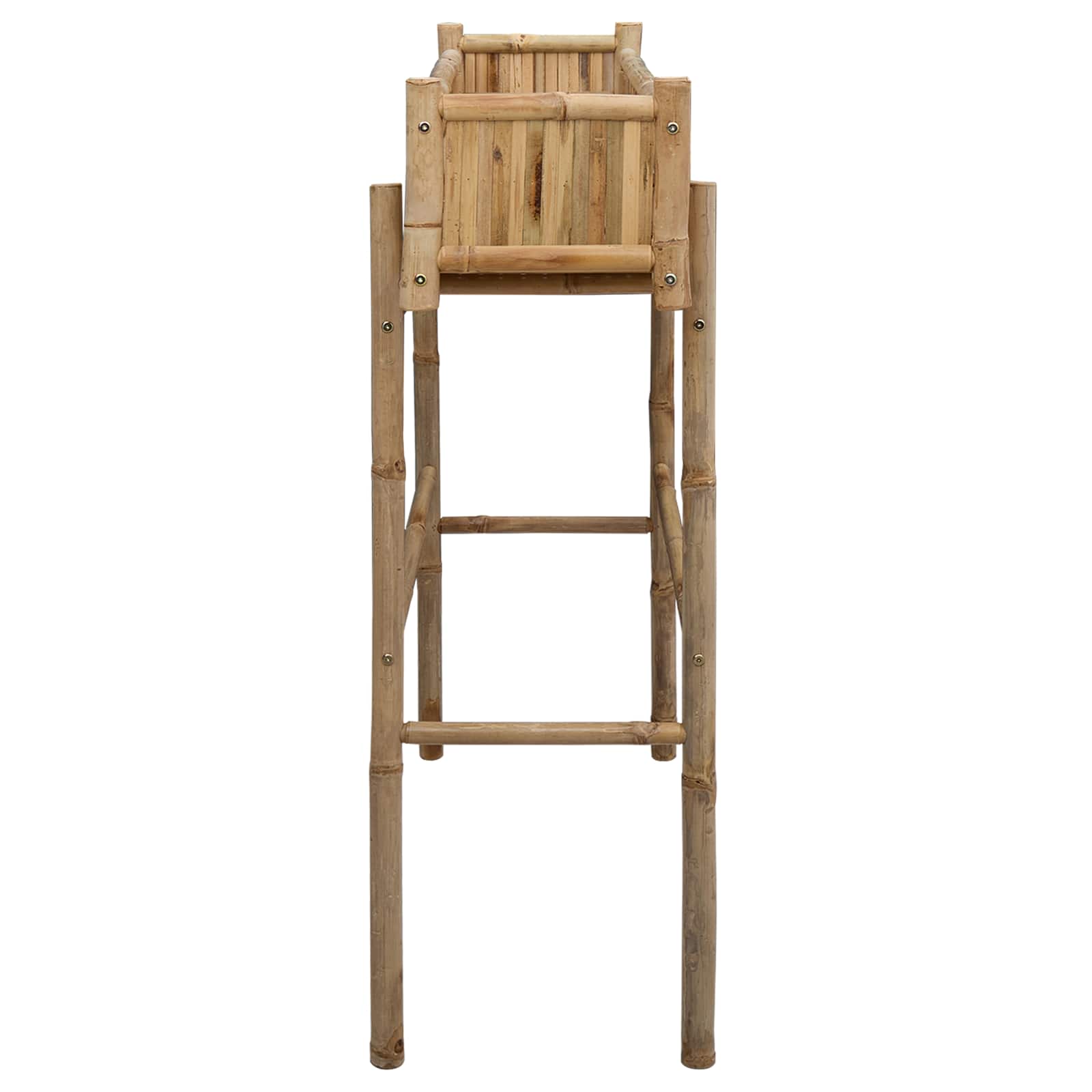 Vrtni saksija s držačem Prirodna 100 x 38 x 114 cm Bambus