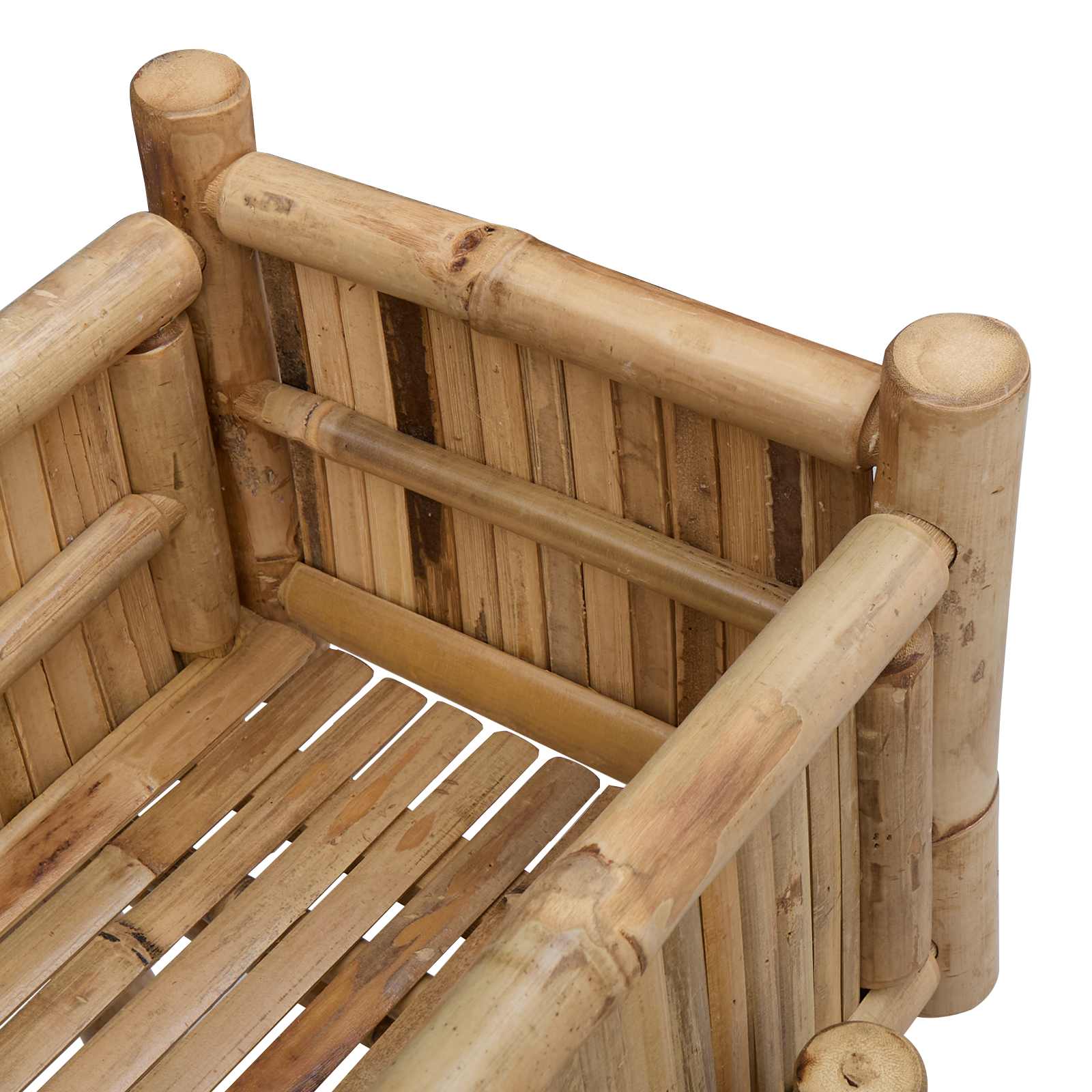 Vrtni saksija s držačem Prirodna 50 x 38 x 114 cm Bambus