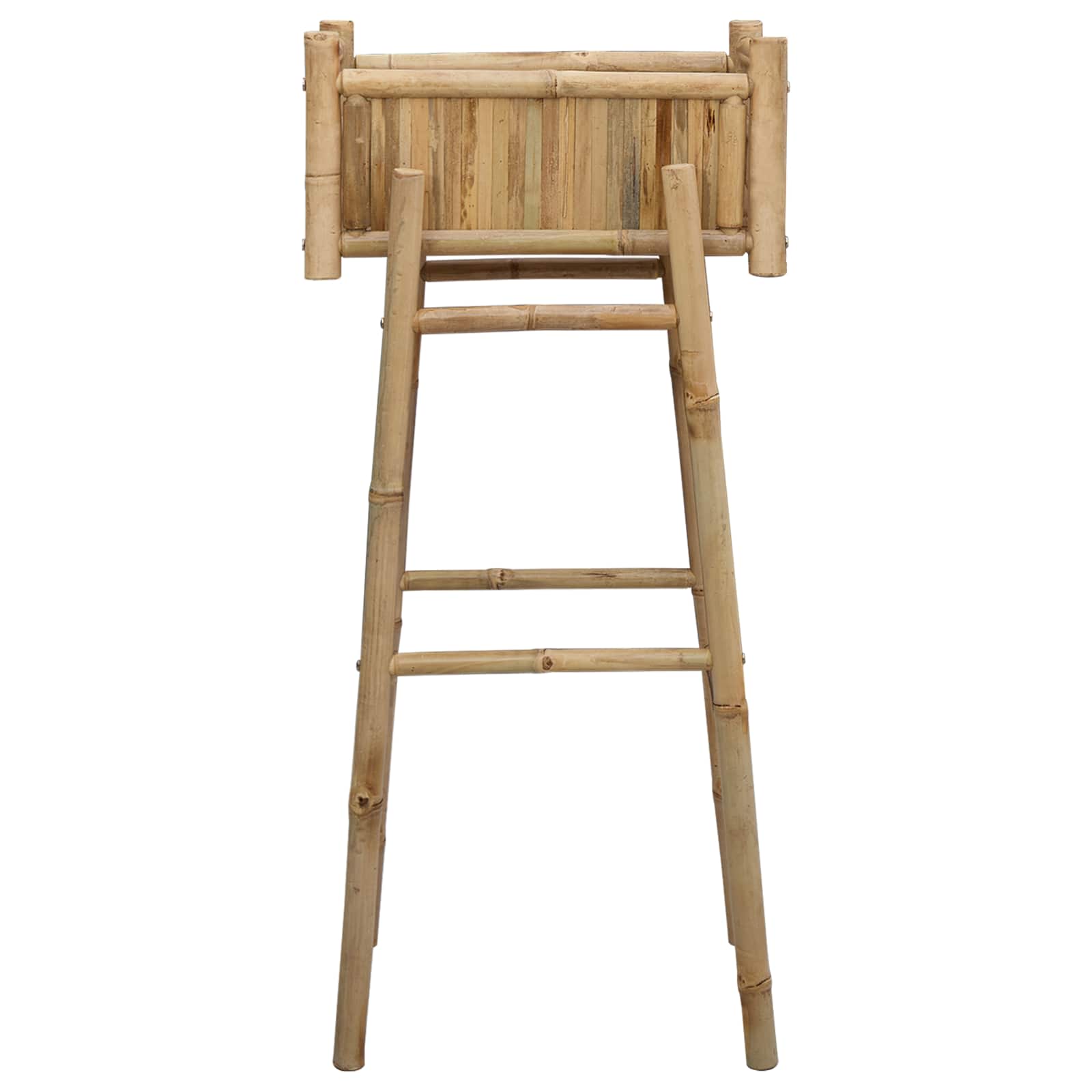Vrtni saksija s držačem Prirodna 50 x 38 x 114 cm Bambus