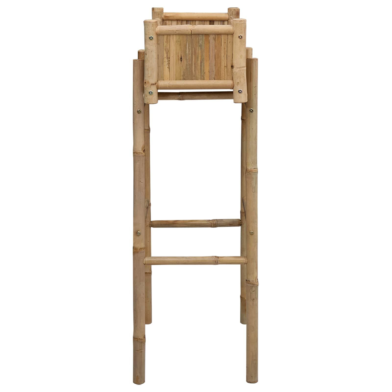 Vrtni saksija s držačem Prirodna 50 x 38 x 114 cm Bambus