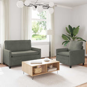 Set sofe 2 pcs Svjetlosiva Tkanina