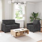 Set sofe 2 pcs Tamnosiva Poliester