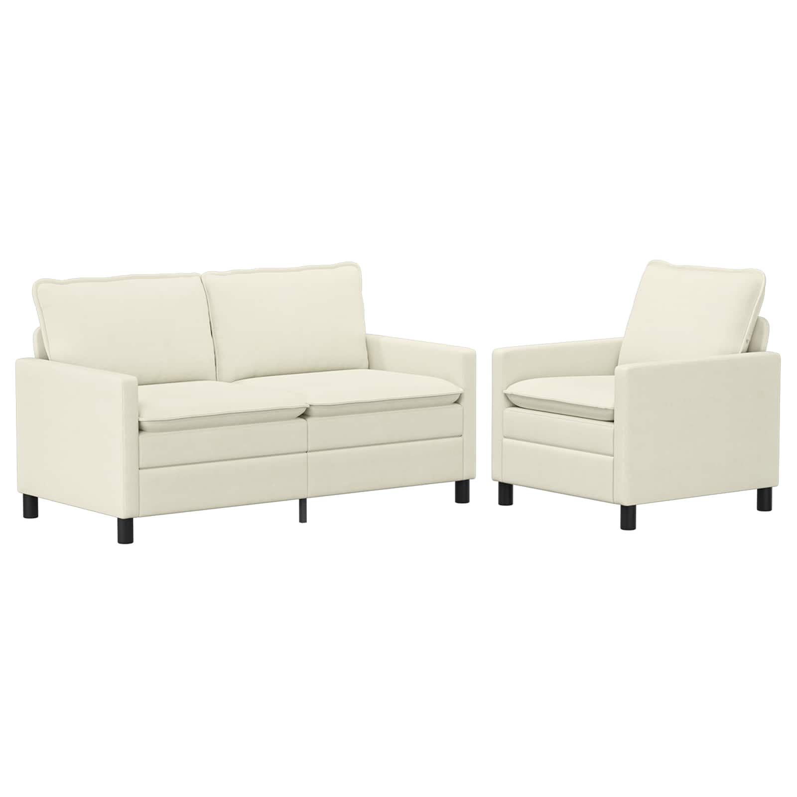 Set sofe 2 pcs Krem Tkanina