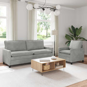Set sofe 2 pcs Svjetlosiva Baršun