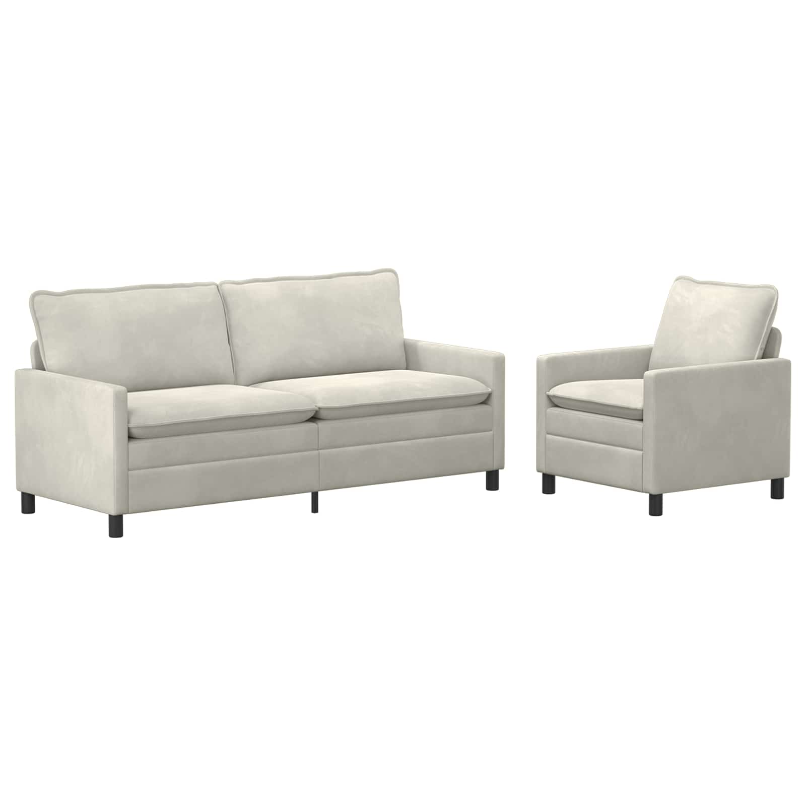 Set sofe 2 pcs Krem Baršun