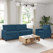 Set sofe 2 pcs Plava Baršun