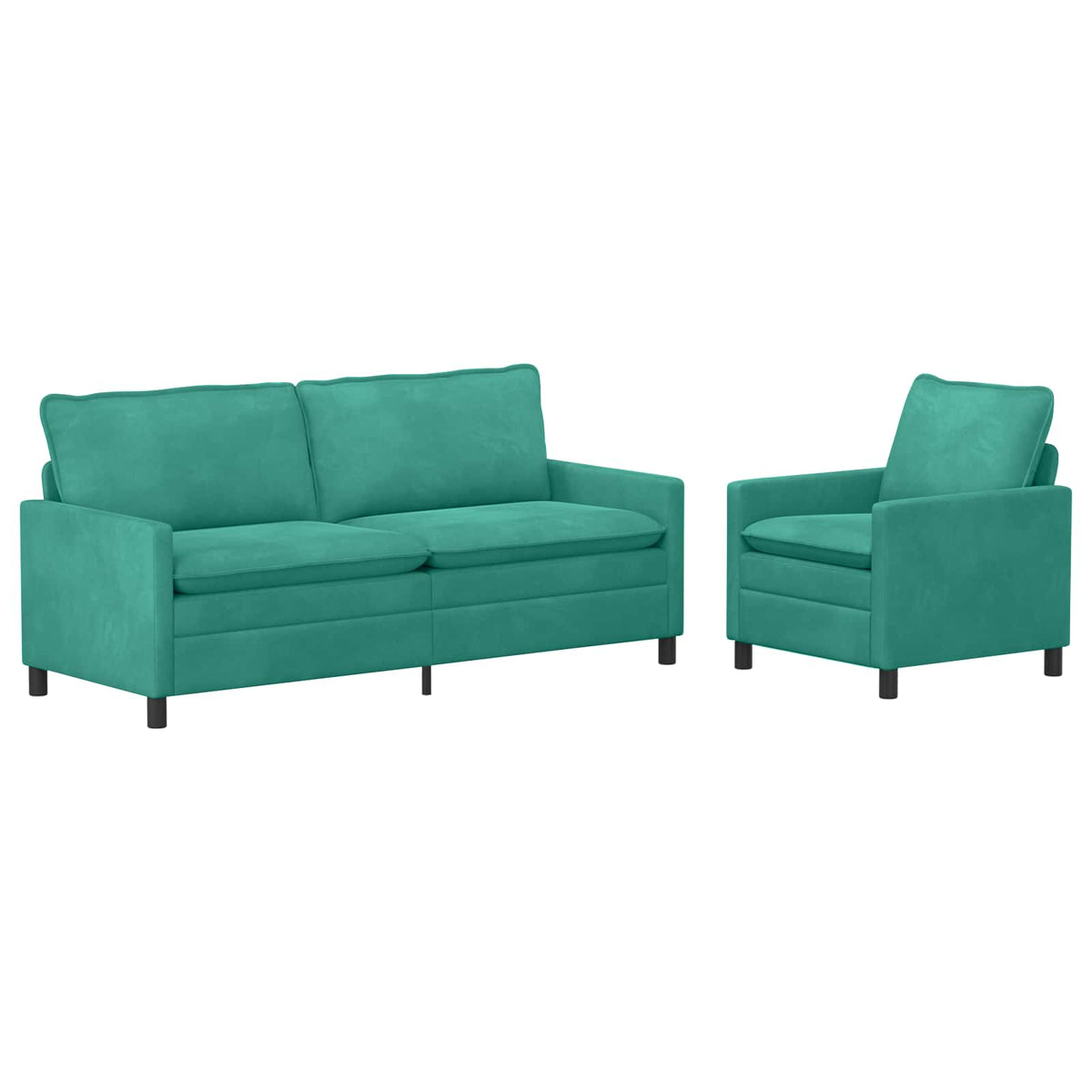 Set sofe 2 pcs Tirkizna Baršun
