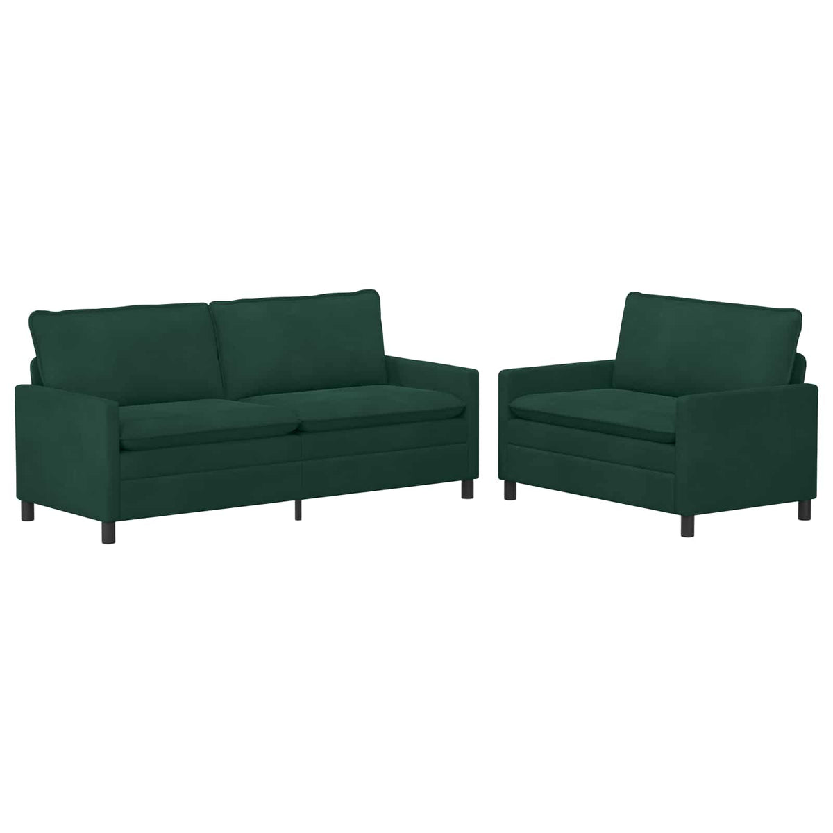 Set sofe 2 pcs Tamnozelena Baršun