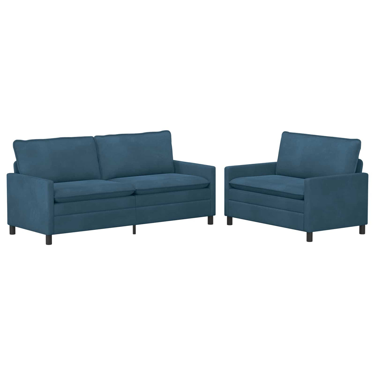 Set sofe 2 pcs Plava Baršun
