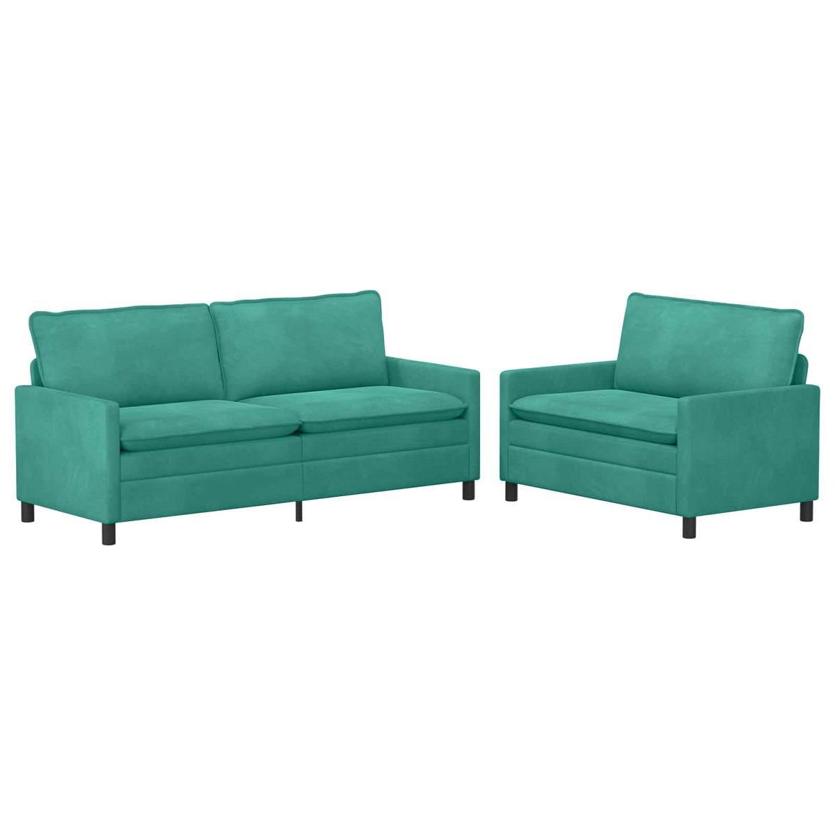 Set sofe 2 pcs Tirkizna Baršun