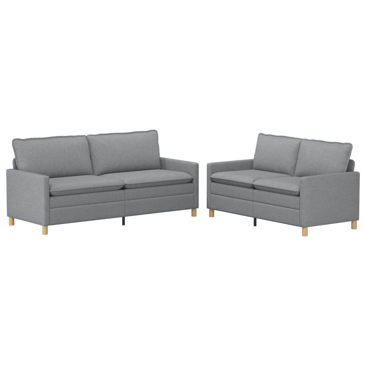 Set sofe 2 kom. Svjetlosiva Tkanina