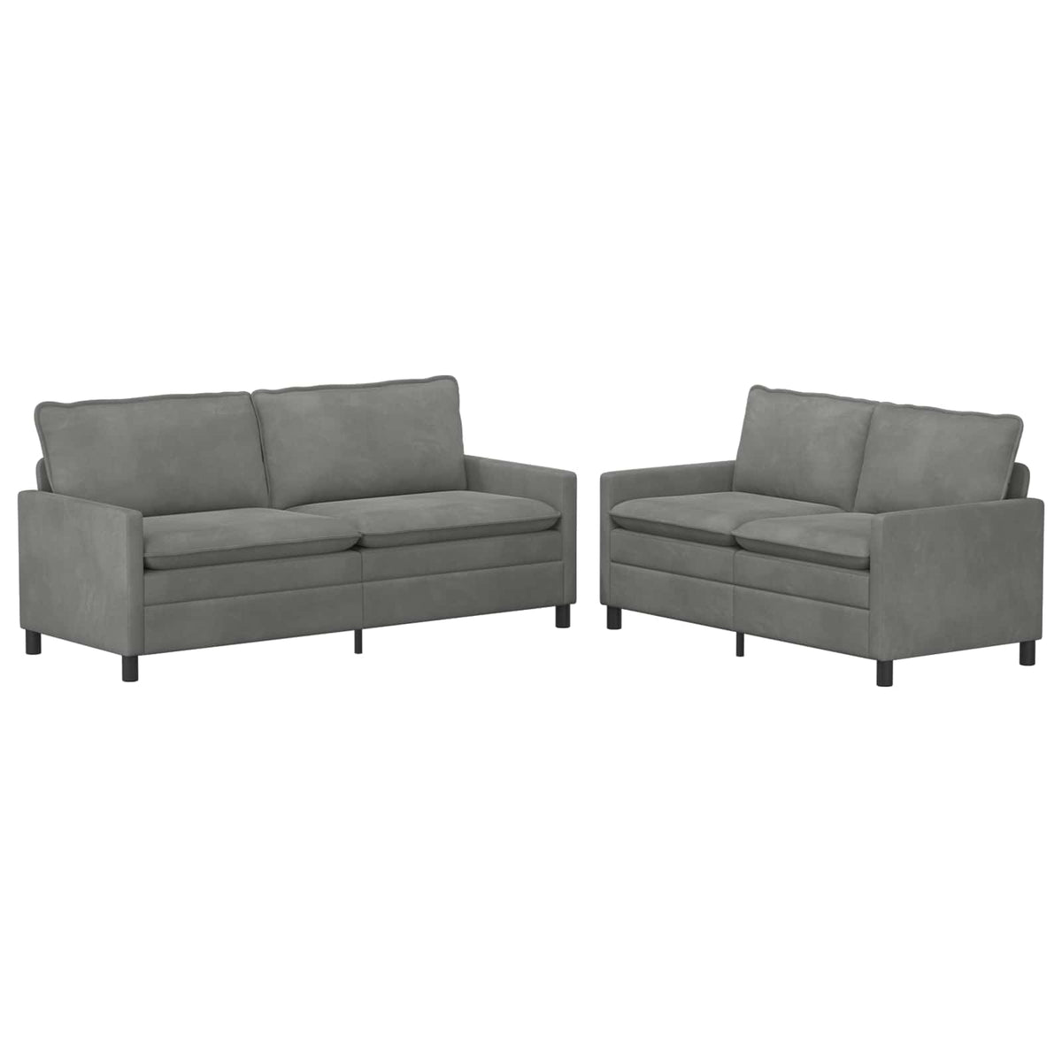 Set sofe 2 pcs Tamnosiva Baršun