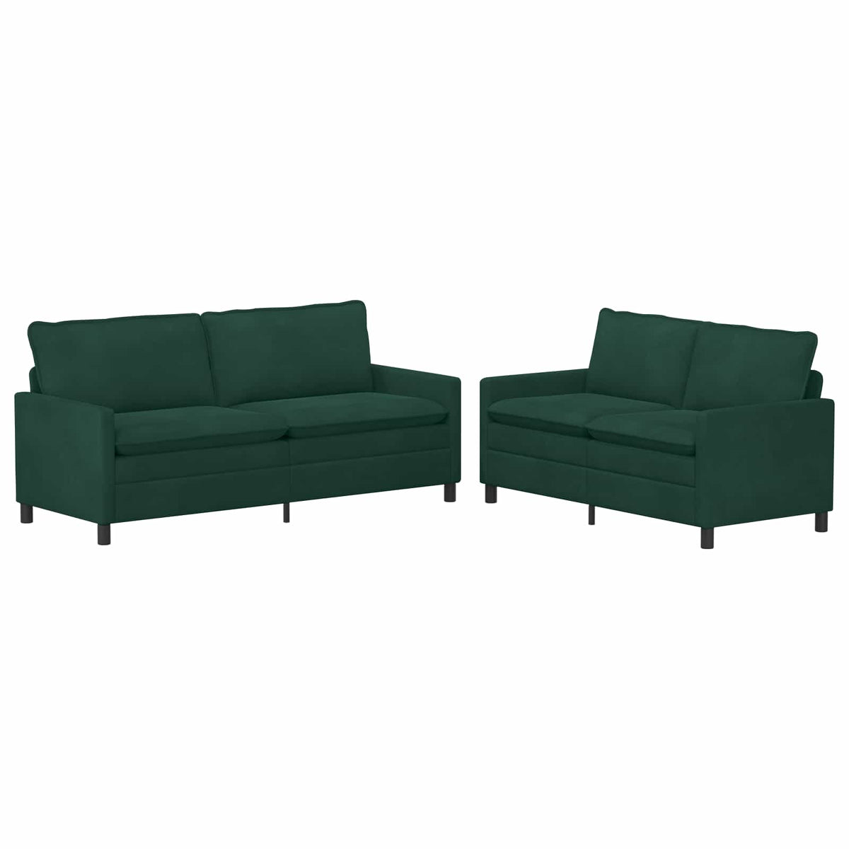 Set sofe 2 pcs Tamnozelena Baršun