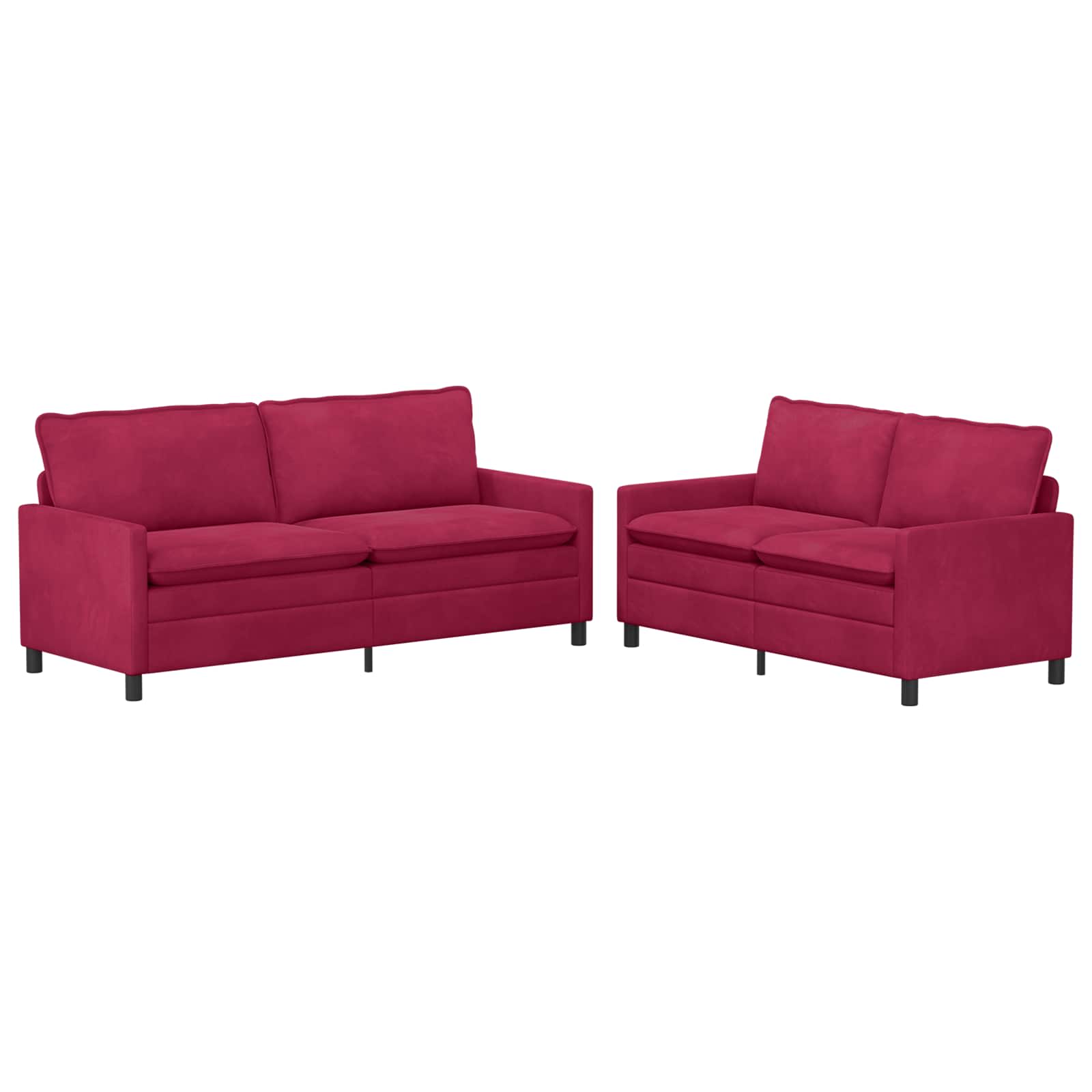 Set sofe 2 pcs Vinska crvena Baršun