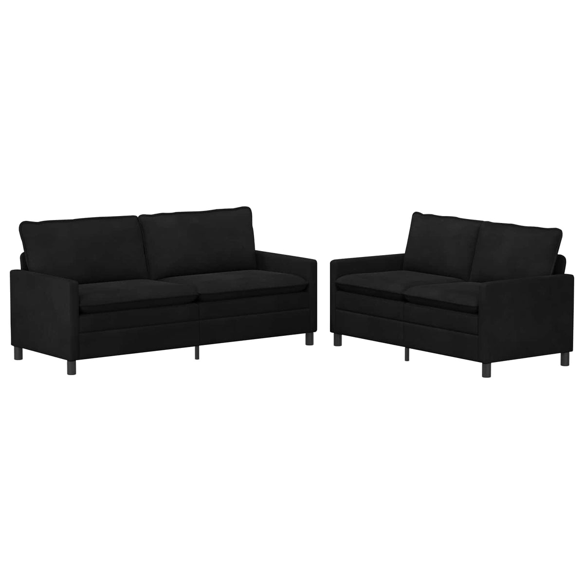 Set sofe 2 pcs Crna Baršun