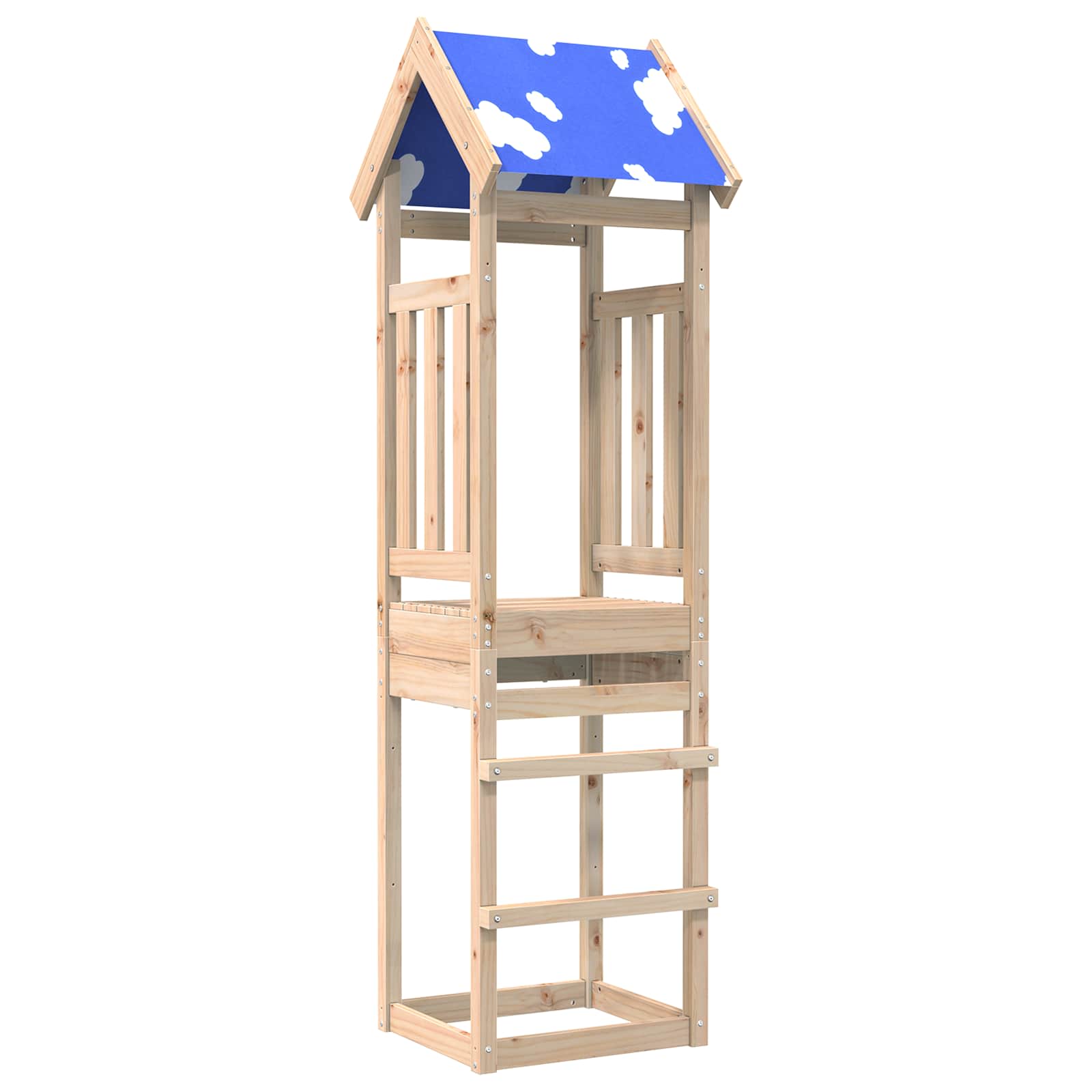 Igraći Toranj Smeđa 52.5 x 46.5 x 208 cm Čvrsto borovo drvo