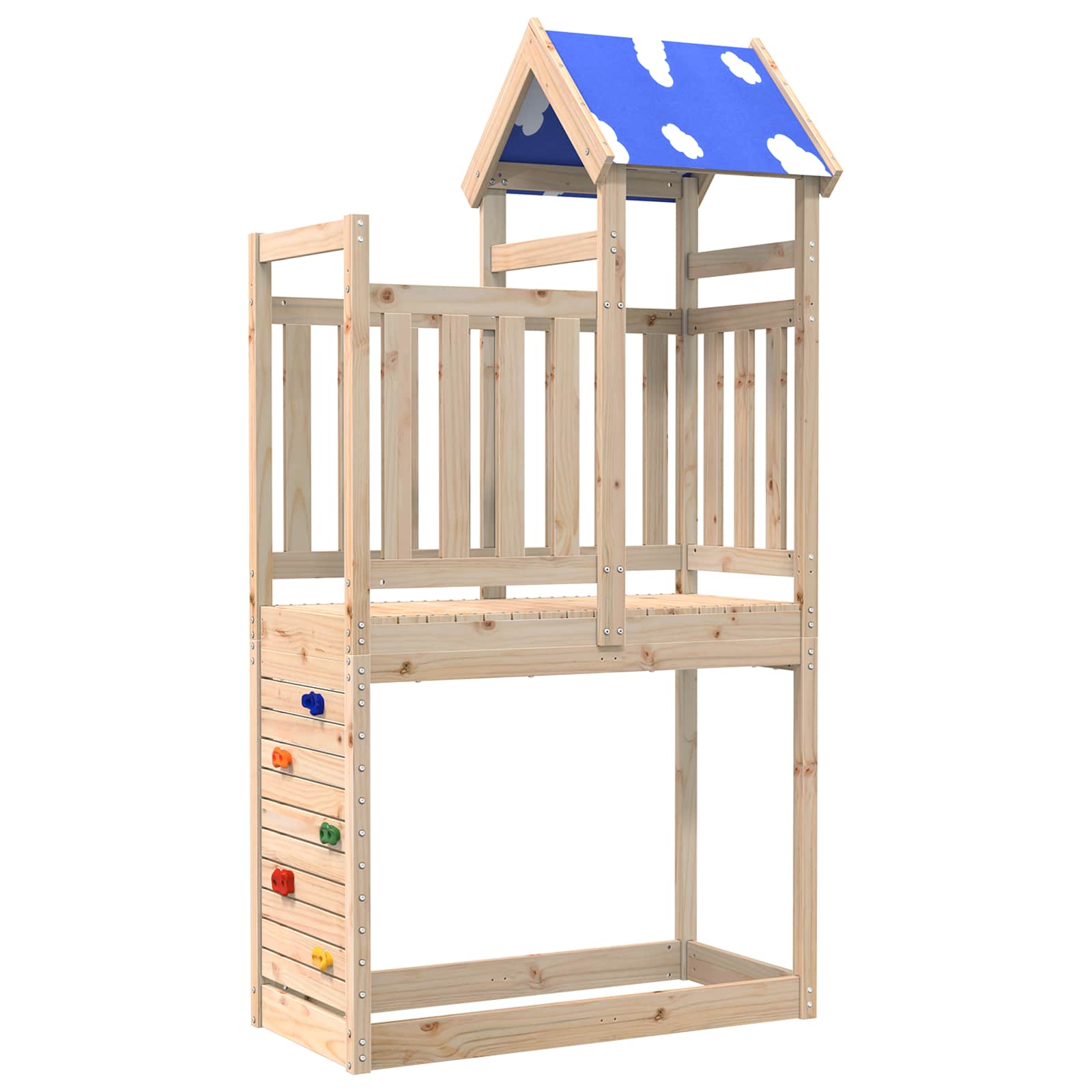 Igraći Toranj Smeđa 110.5 x 52.5 x 215 cm Čvrsto borovo drvo