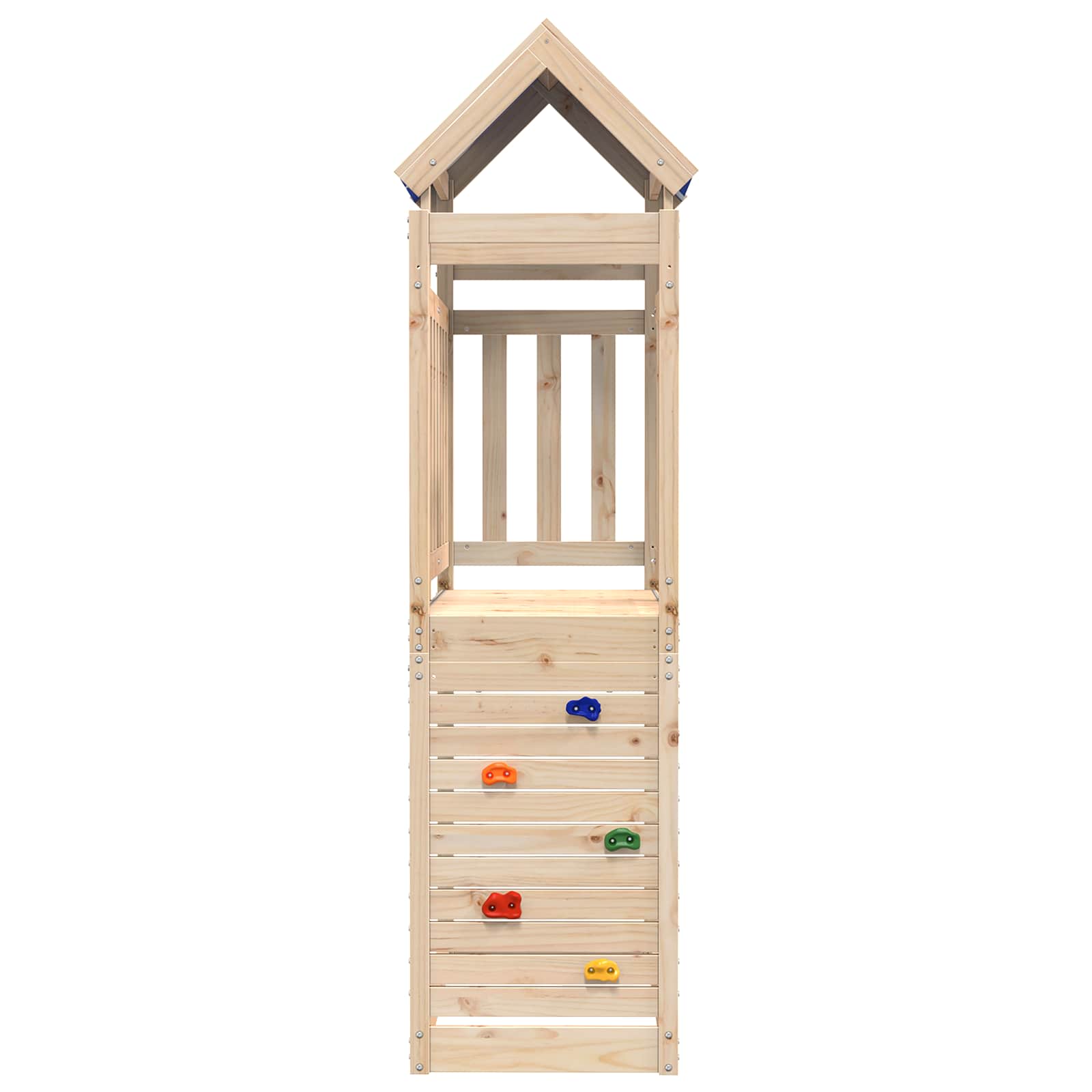 Igraći Toranj Smeđa 110.5 x 52.5 x 215 cm Čvrsto borovo drvo