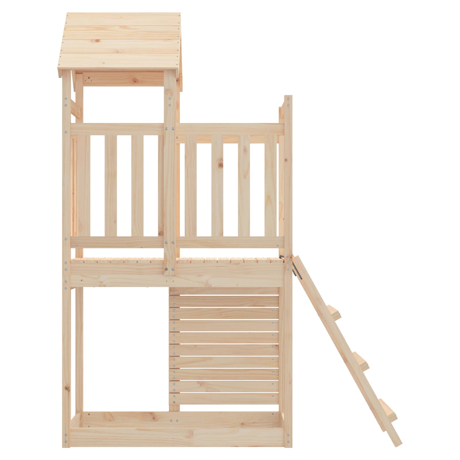 Igraći Toranj Smeđa 110,5 x 52,5 x 214 cm Čvrsto borovo drvo