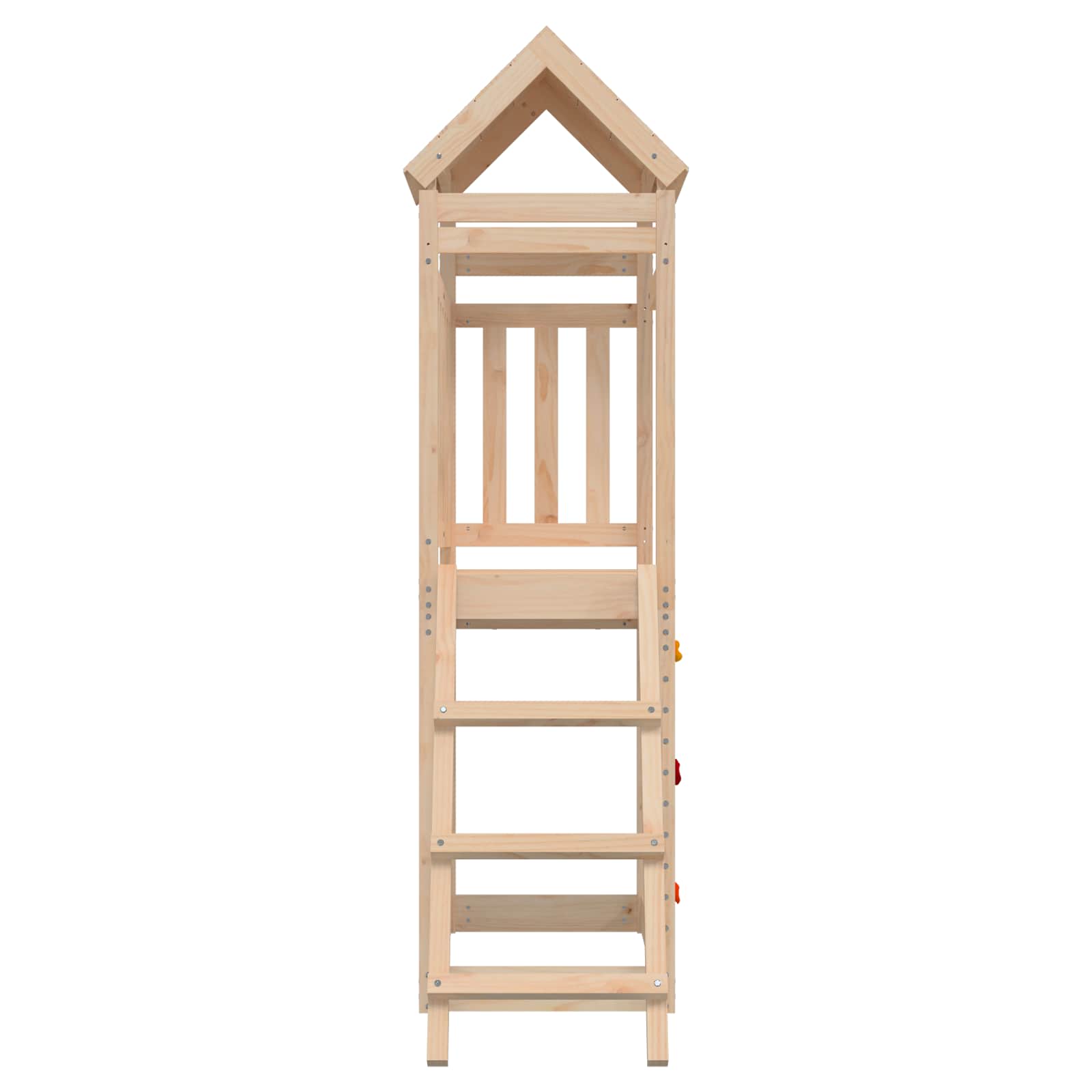 Igraći Toranj Smeđa 110,5 x 52,5 x 214 cm Čvrsto borovo drvo