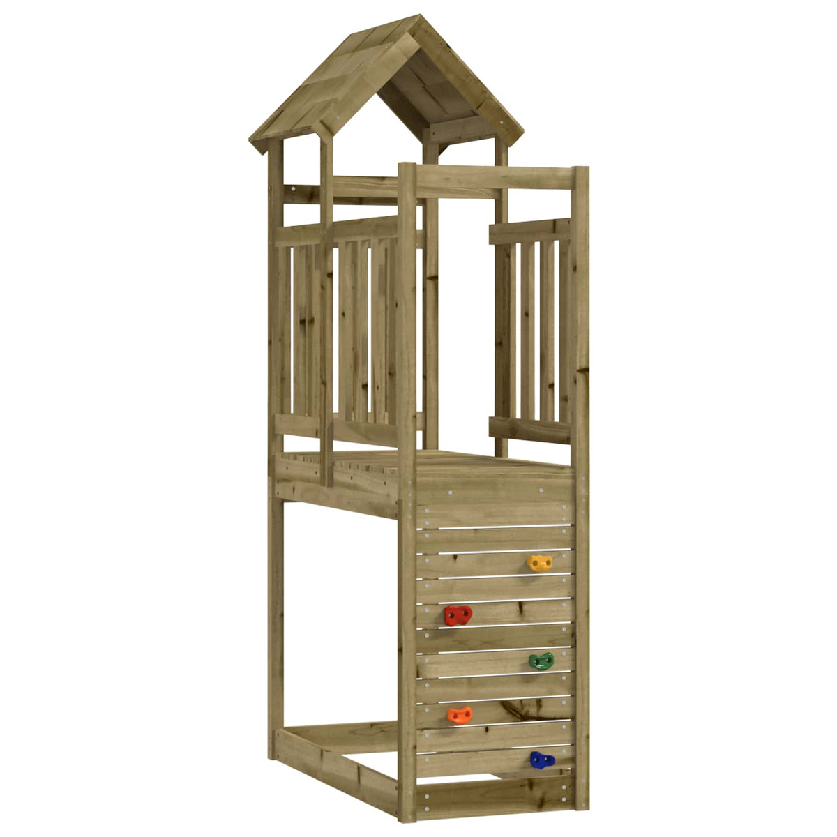 Igraći Toranj Smeđa Solidno Impregnirano Drvo 53 x 110,5 x 214 cm