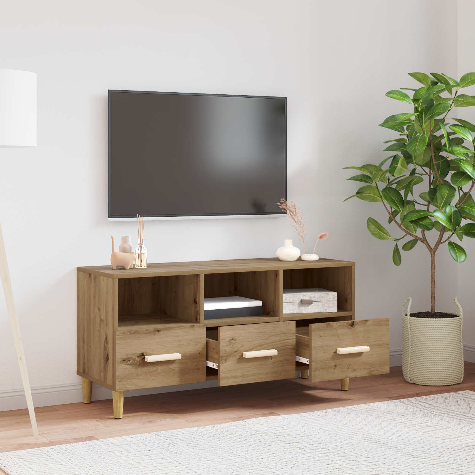 TV ormar s ladicama Umjetnička hrastovina 102 x 36 x 50 cm