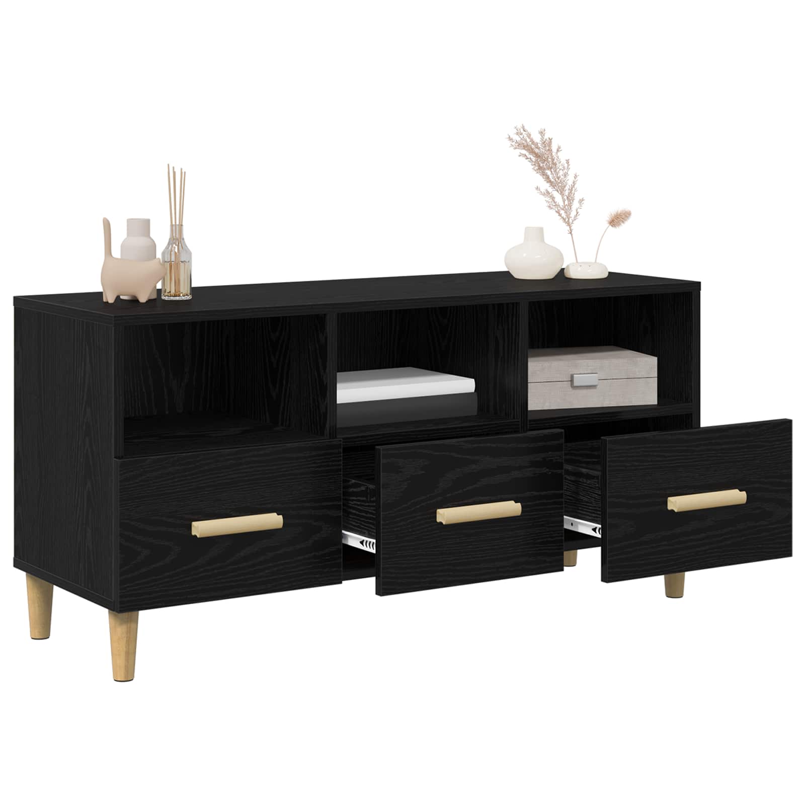 TV ormar Crni hrast 102 x 36 x 50 cm Konstruirano drvo