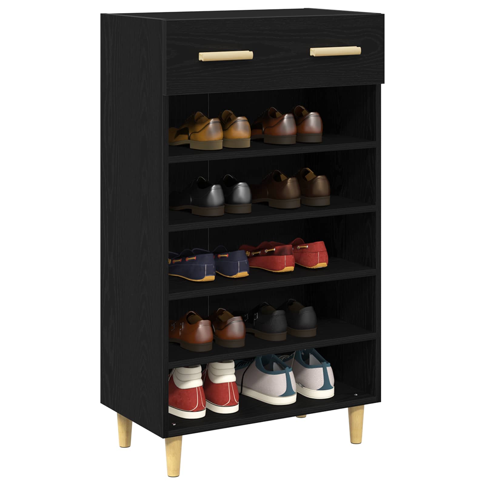 Ormar za cipele Crni hrast 60 x 35 x 105 cm Konstruirano drvo