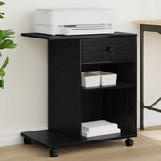 Držač za printer Crni hrast 60 x 40 x 68.5 cm Konstruirano drvo