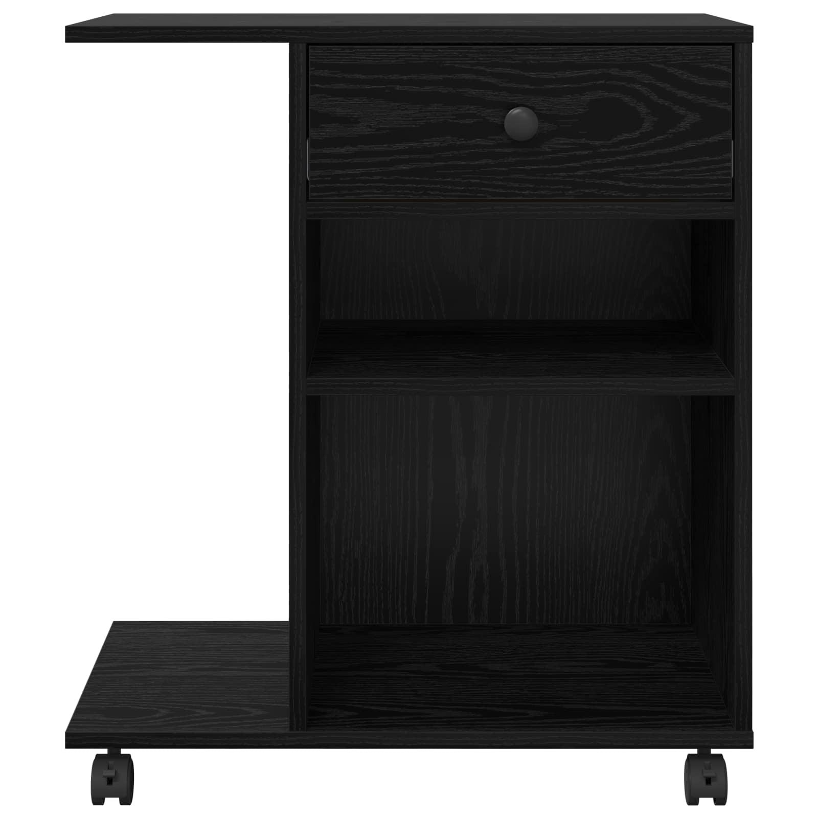 Držač za printer Crni hrast 60 x 40 x 68.5 cm Konstruirano drvo