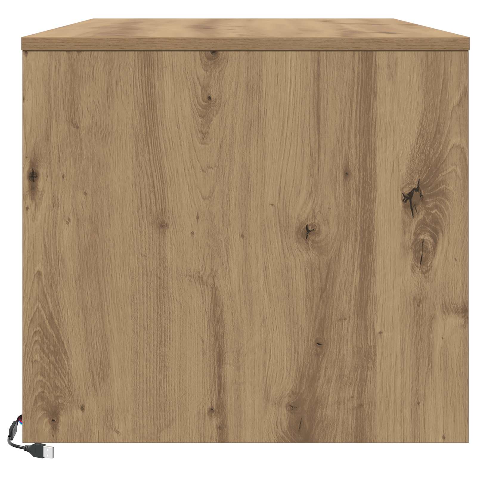 Kava Stol S LED lampica Umjetnička hrastovina 90 x 50 x 45 cm