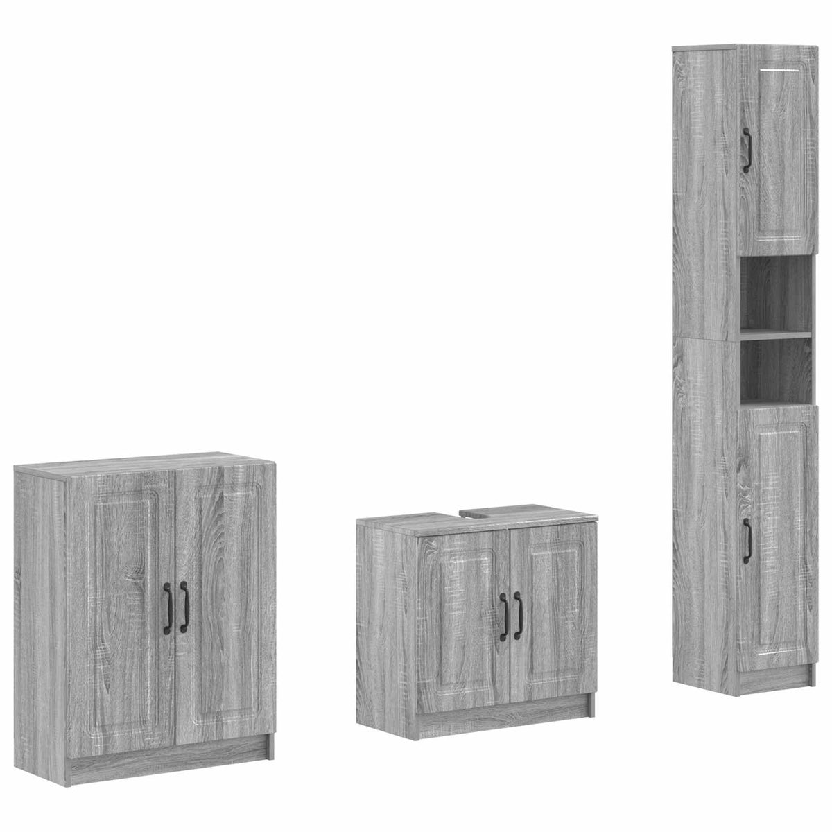 Set za kupaonicu od 3 dijela UTRECHT Siva Sonoma