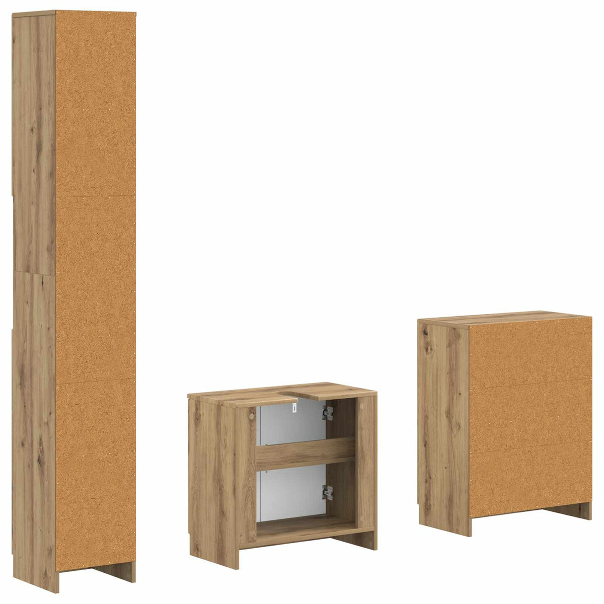 Set za kupaonicu od 3 dijela UTRECHT Hrast artisan