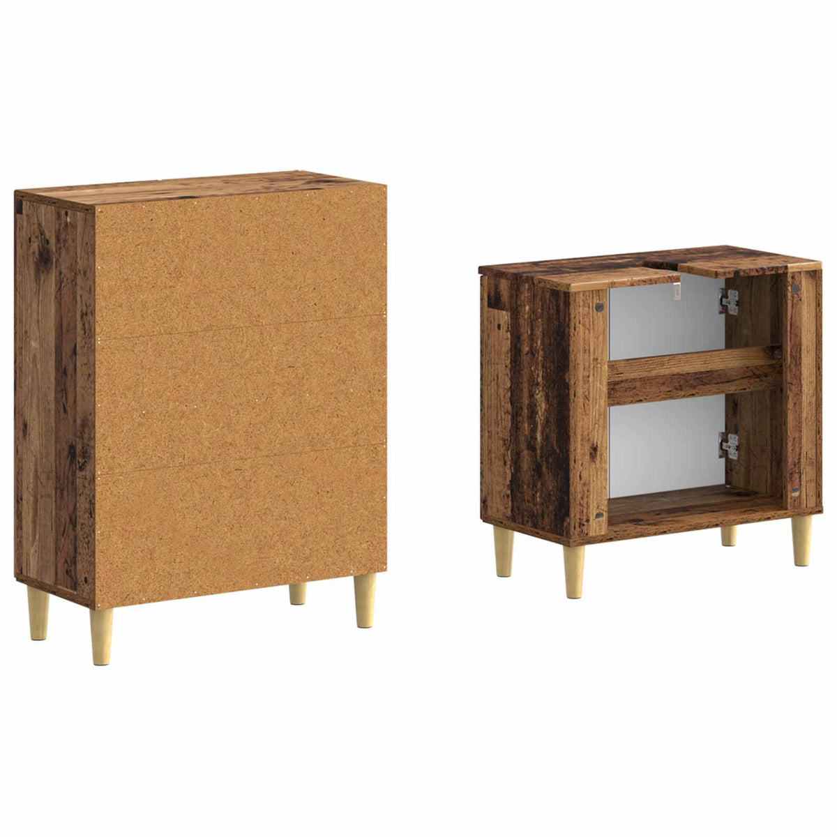 Set kupaonskih ormara od 2 dijela DELFT Staro drvo