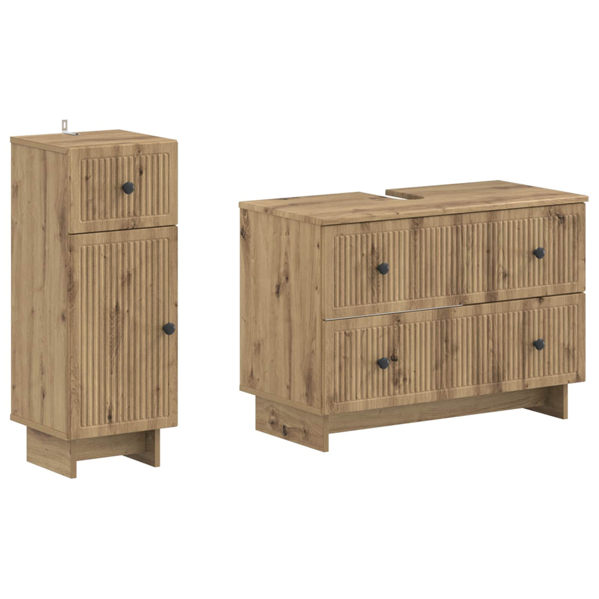 Set kupaonskih ormara od 2 dijela EDE Hrast artisan