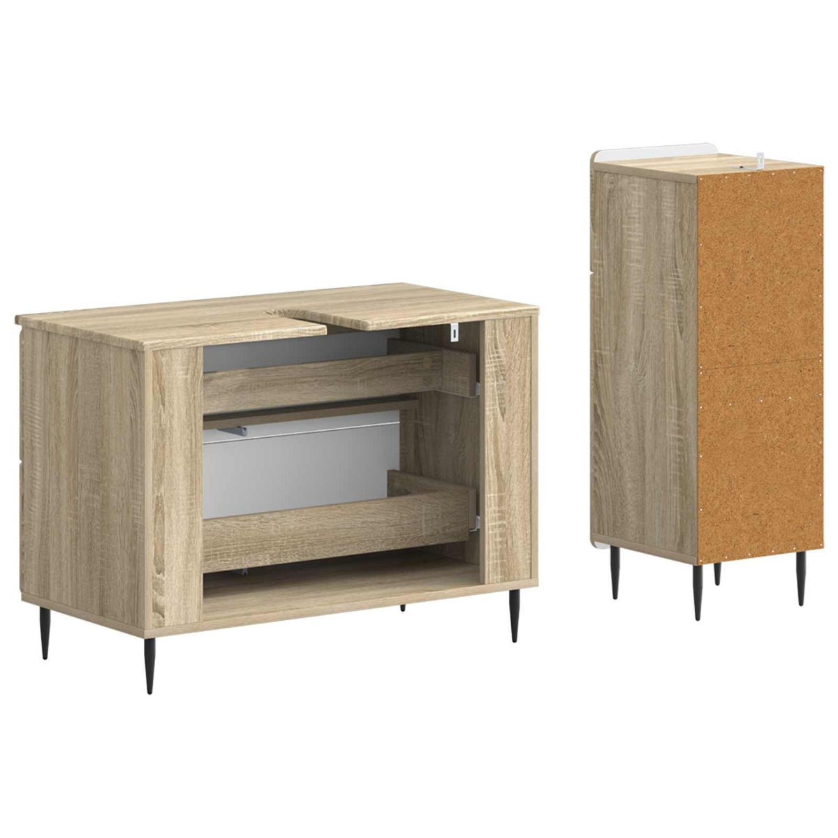Set kupaonskih ormara od 2 dijela HAARLEM Hrast sonoma