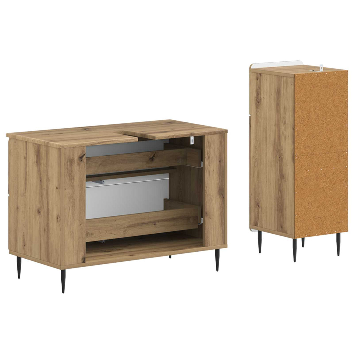 Set kupaonskih ormara od 2 dijela HAARLEM Hrast artisan