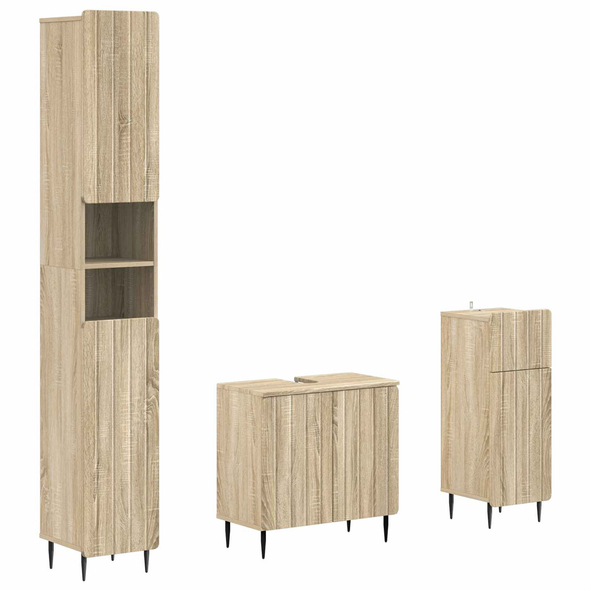 Set za kupaonicu od 3 dijela ZWOLLE Konstruirano drvo