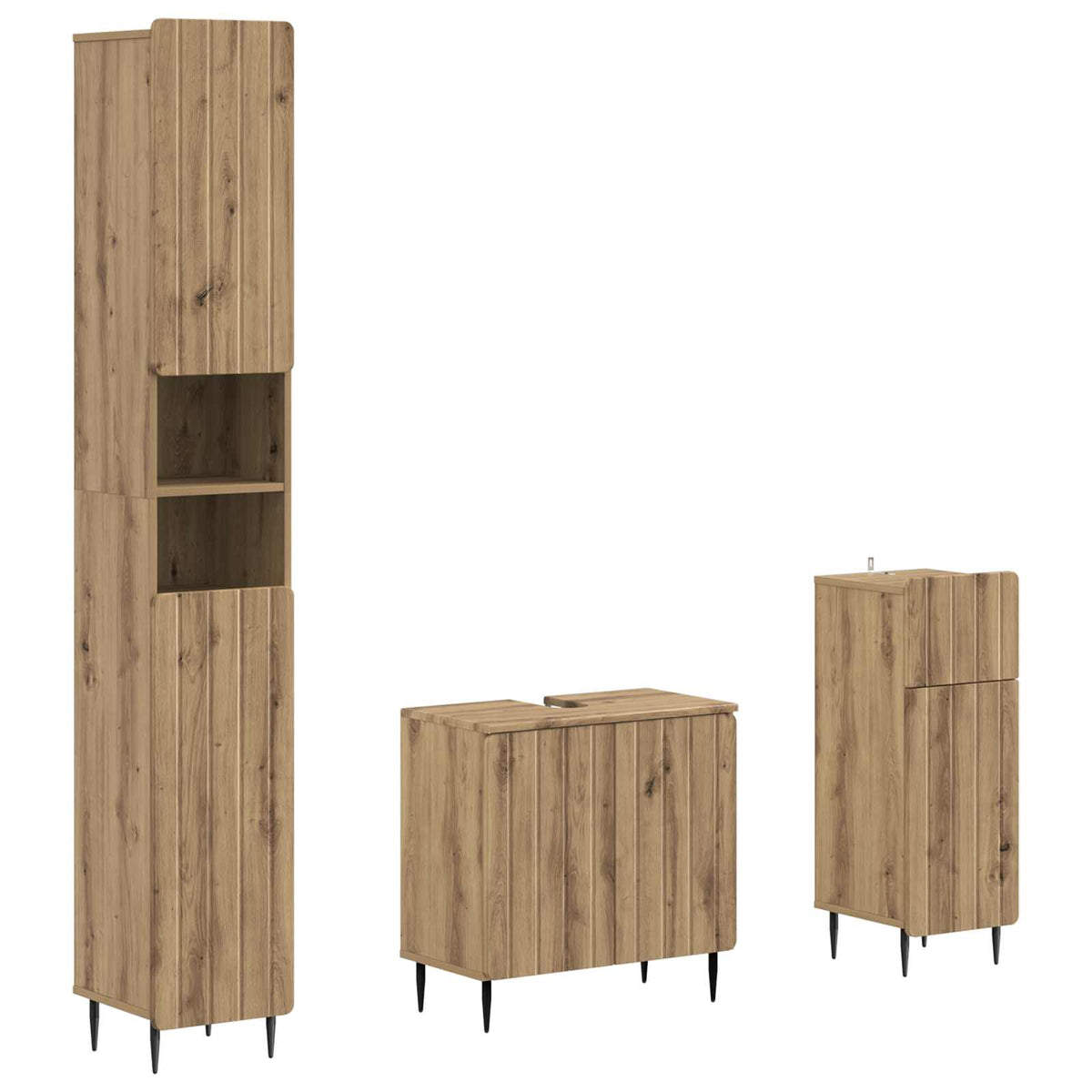 Set za kupaonicu od 3 dijela ZWOLLE Konstruirano drvo